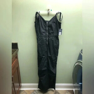 Black Maxi Cargo Jumpsuit